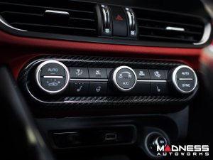 Alfa Romeo Giulia Air Conditioning Dash Bezel - Carbon Fiber - '20+ models - Feroce Carbon